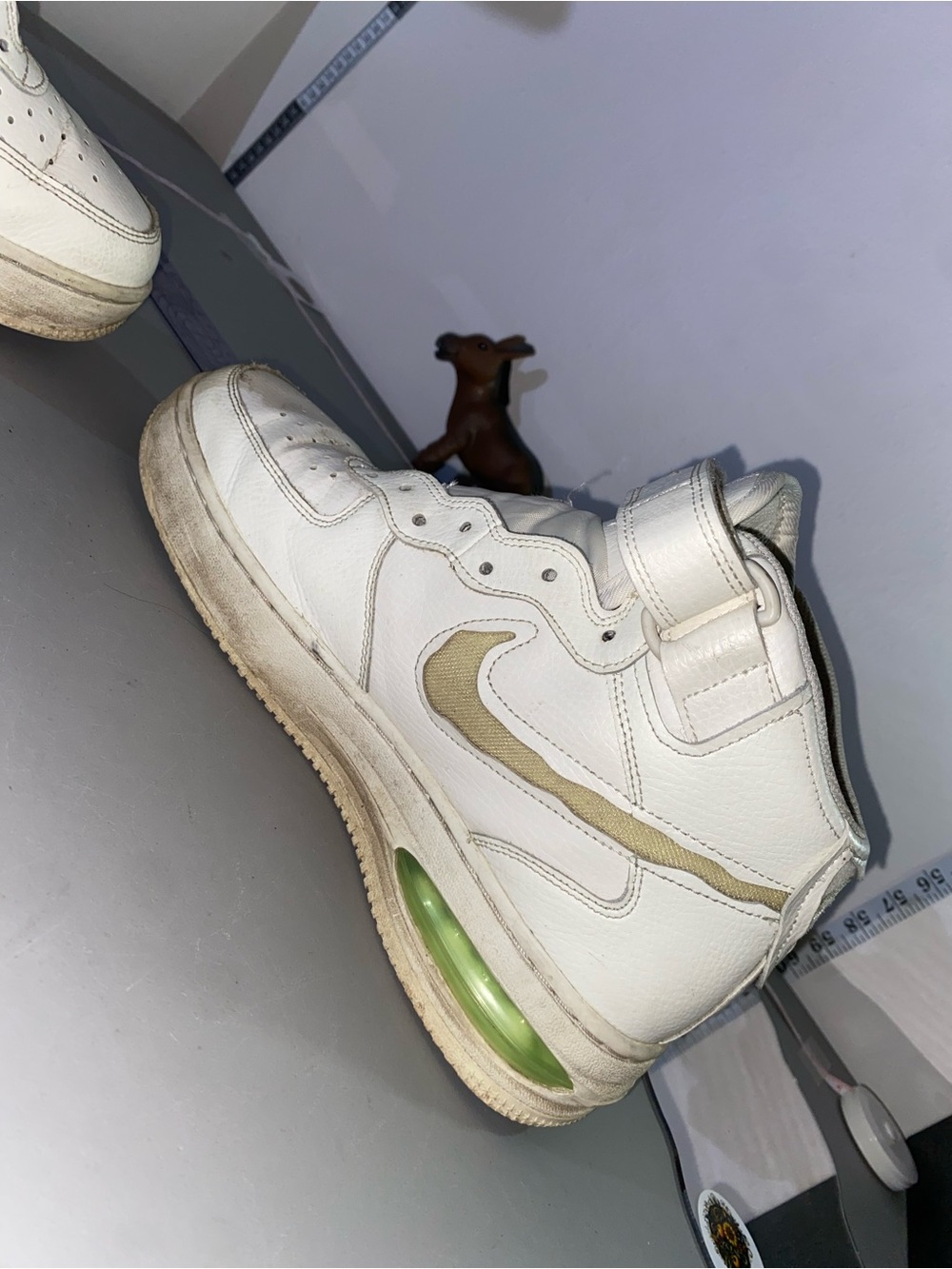 FB1374-100 Nike Air Force 1 Mid Evo Sail Lime Blast Coconut Milk 9US (Men's) - Picture 13 of 16